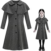 Yuiui Black Costume Coat for Girls Halloween Cosplay Dress Kids Party Outfit 3-13Y