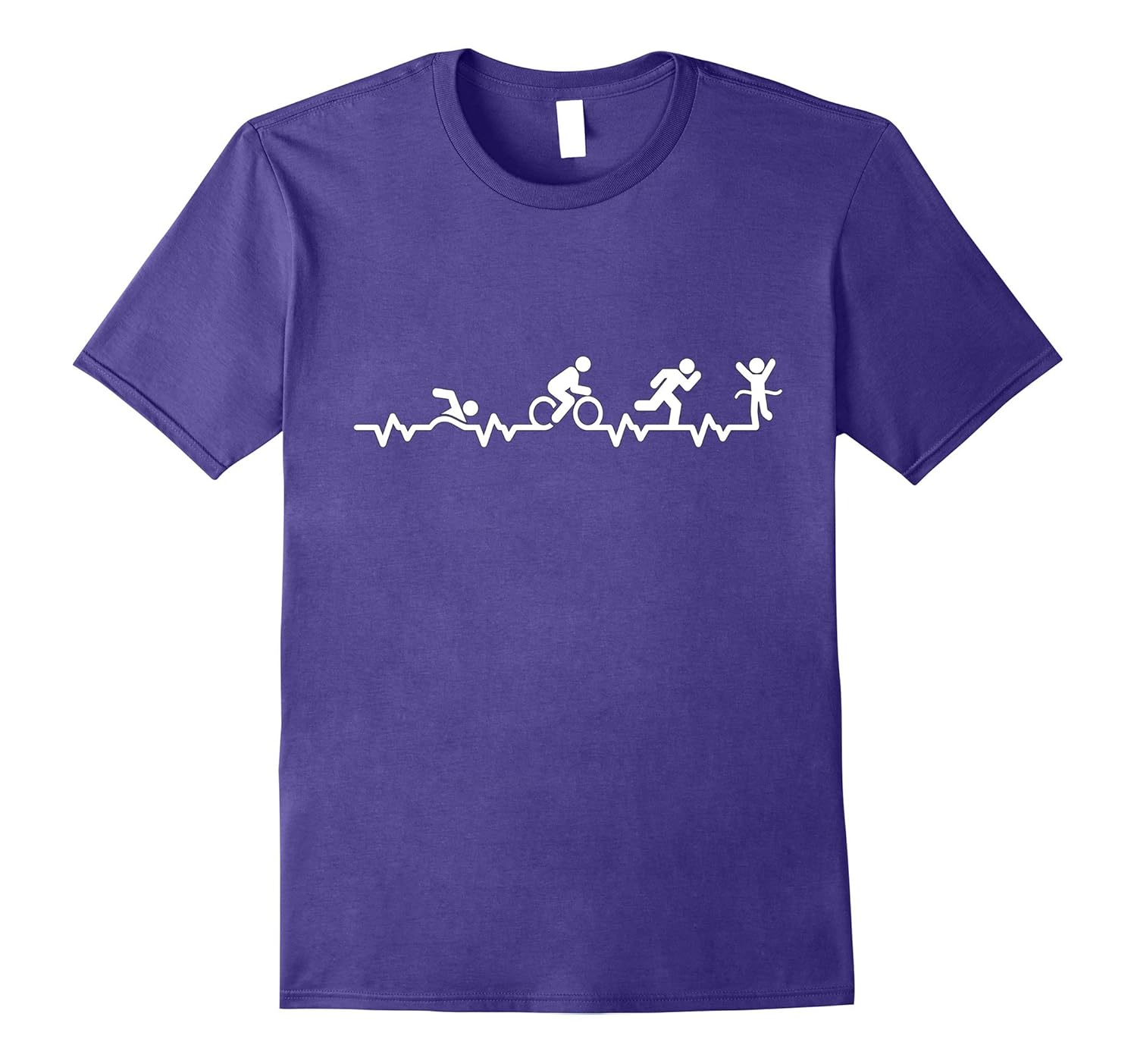 Swim, Bike, Run And Done In A Heartbeat! Triathlon Shirt-Rose