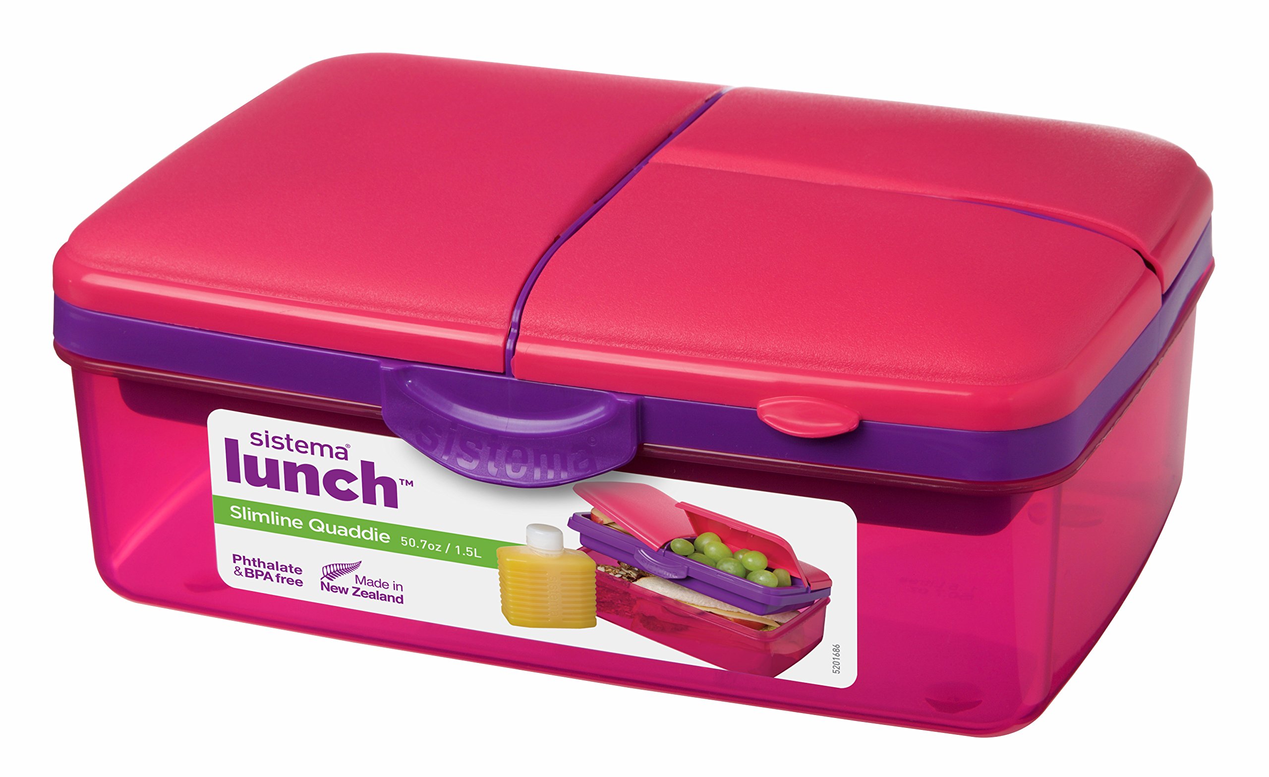 Sistema Lunch Collection Slimline Quaddie Lunch Box Food Storage
