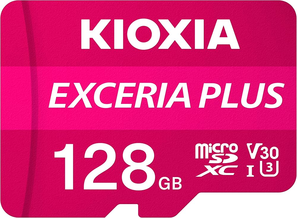 KIOXIA EXCERIA PLUS 128GB MicroSD Card 100MB/s U3 V30 4K A1