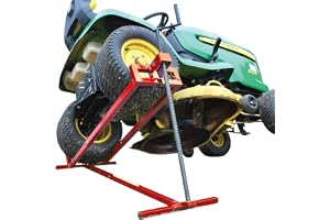 Red Ride-On Lawn Mower Lift Jack – 880 Lbs Capacity – Universal Fit For Tractors & Zero Turns