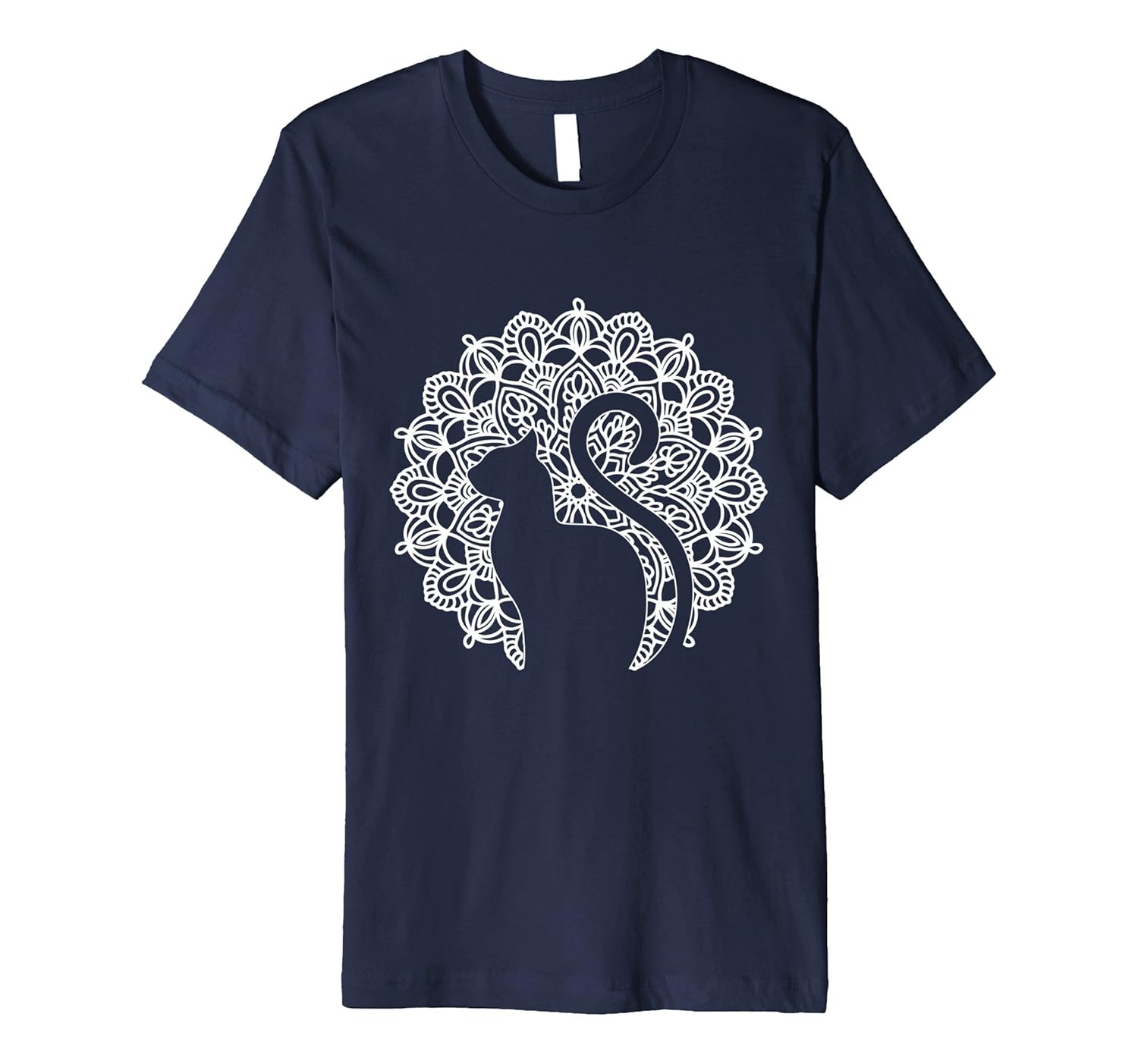 Beautiful Mandala Cat Shadow T-Shirt-ANZ