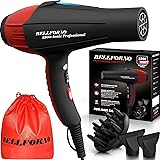 Professional Ionic Salon Hair Dryer, 2200 Watt Powerful AC Motor Ceramic Tourmaline Ion Blow Dryer, Quiet Hair Dryers with Di