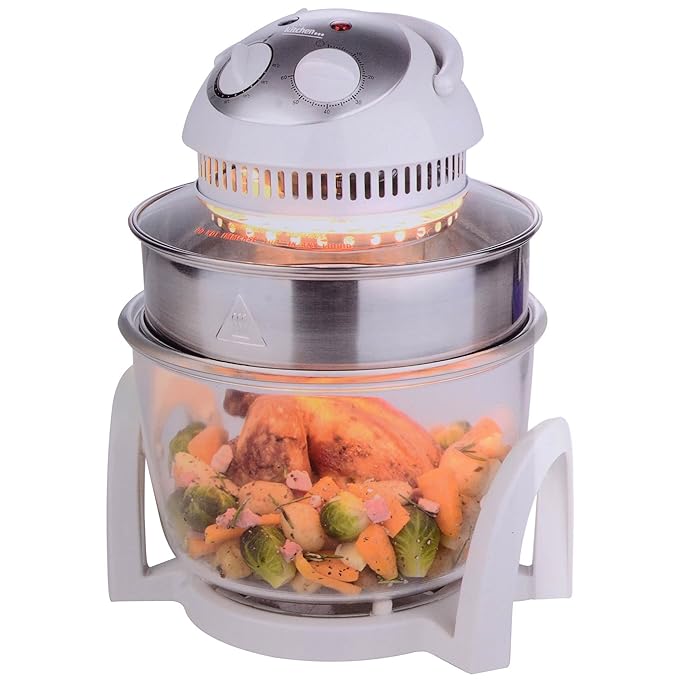 Your Kitchen... 1000W 7L Halogen Cooker In White With Recipe Book & Accessories Amazon.co.uk