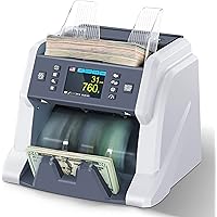 RIBAO BC-40 Mixed Denomination Money Counter Machine, Value Counting, Bill Counter Multi Currency, CIS/UV/MG/IR Counterfeit D