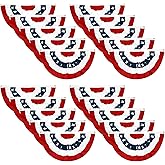EBaokuup 20 Pcs USA Patriotic Pleated Fan Flags-3 x1.5 Ft American US Flag Bunting Banner Patriotic Bunting Flag Stars and Stripes Flag Bunting for Memorial Day The 4th of July and Labour Day