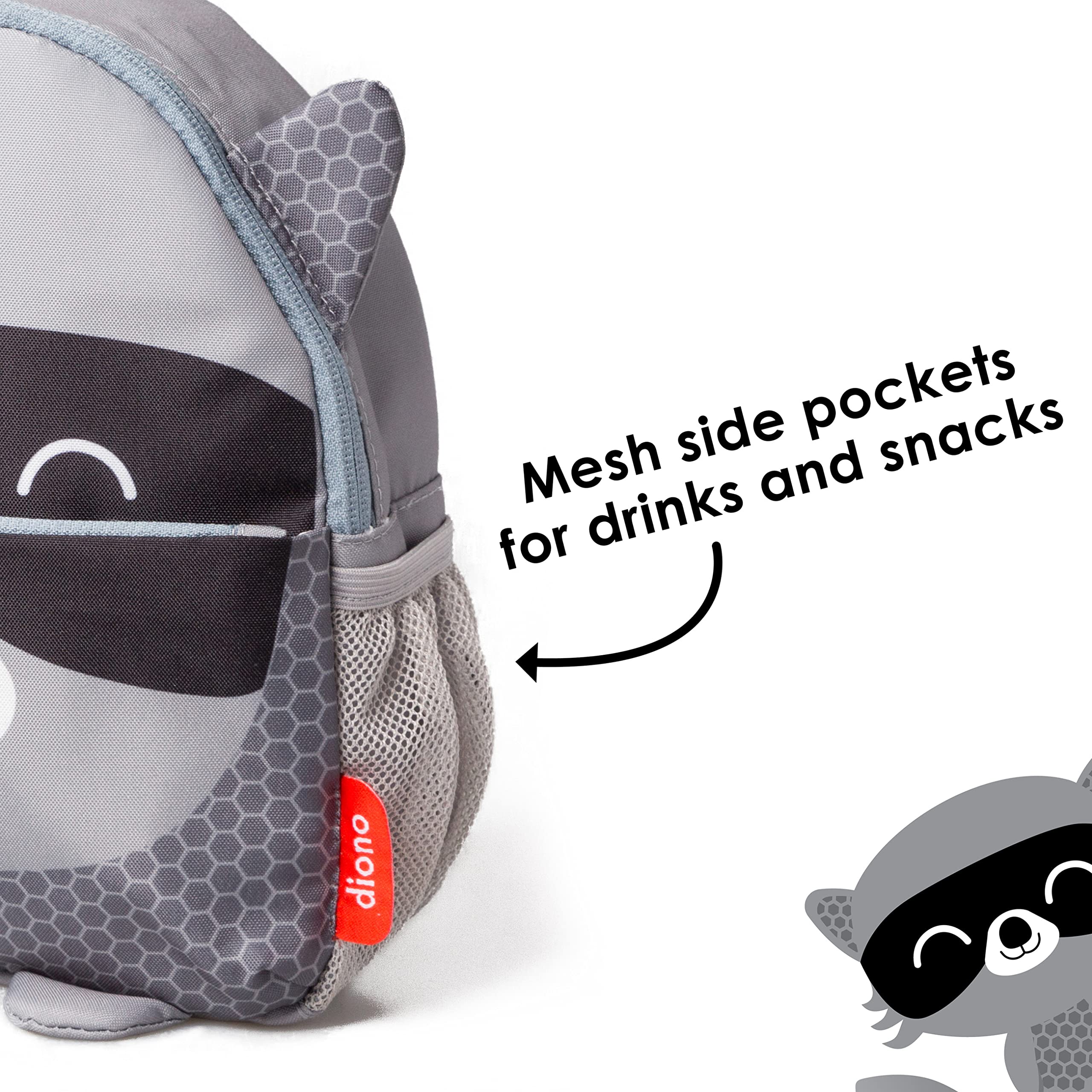 Diono Unisex Baby Safety Rein and Backpack, Gray, 1 Count (Pack of 1)