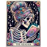 Skull Diamond Painting Kits for Adults, Reader Diamond Art Kits for Adults, DIY 5D Diamond Painting Kits for Beginners Home Wall Decor 12x16inch