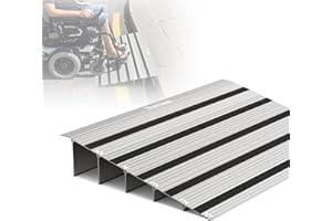 Nuvium 5" Rise Threshold Ramp for Doorways, Aluminum Door Entry Ramps for wheelchairs for Home, 800lbs Load Capacity, Portable Wheelchair Ramp for Scooters, Power Chairs, Walkers