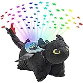 Pillow Pets 11 inch How to Train Your Dragon Toothless Sleeptime Lite, NBC Universal Stuffed Animal Nightlight, Plush Toy Gift for Kids