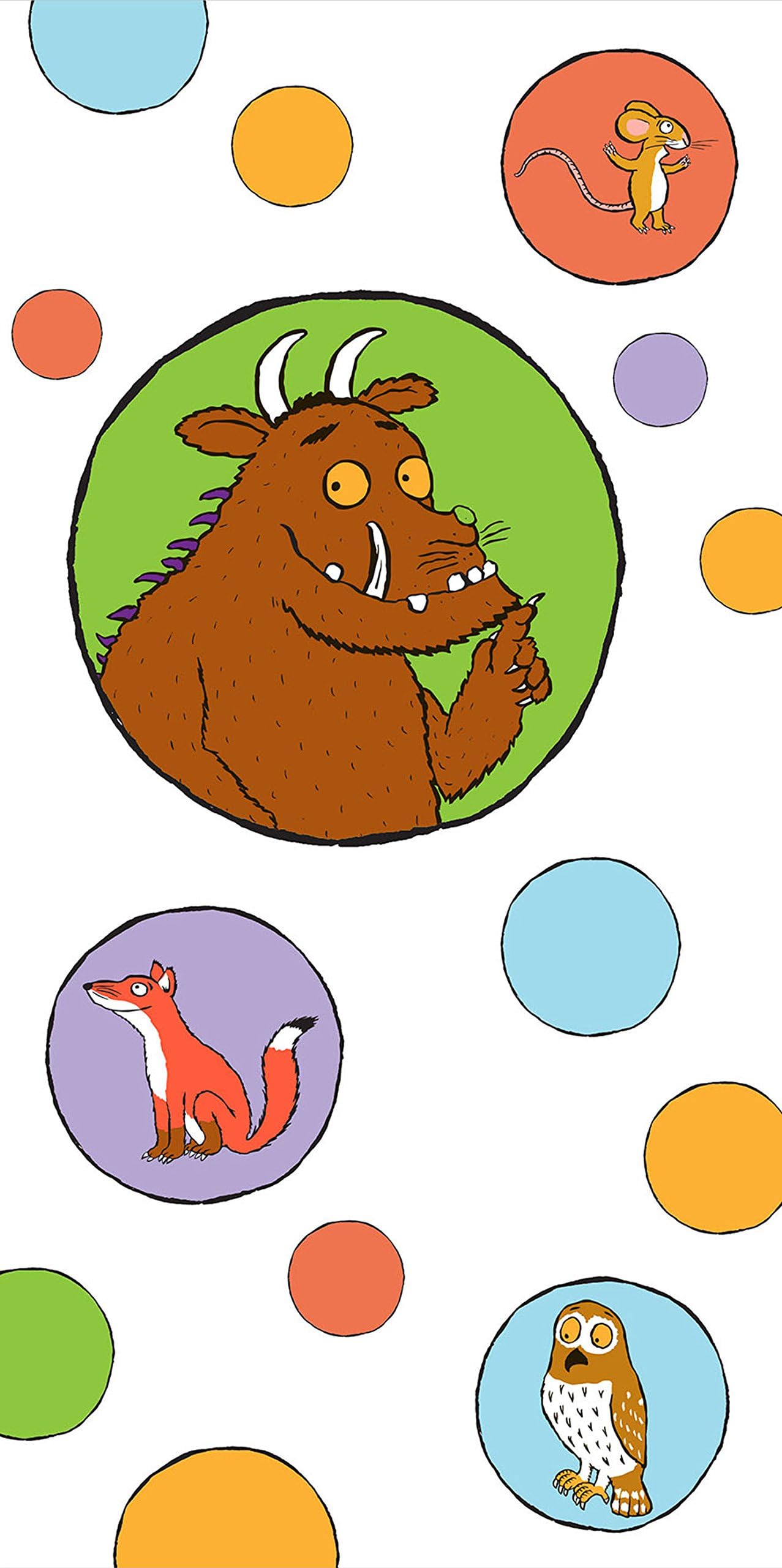 The Gruffalo Towel, Cotton, Multi-Colour, 70 x 0.5 x 140 cm