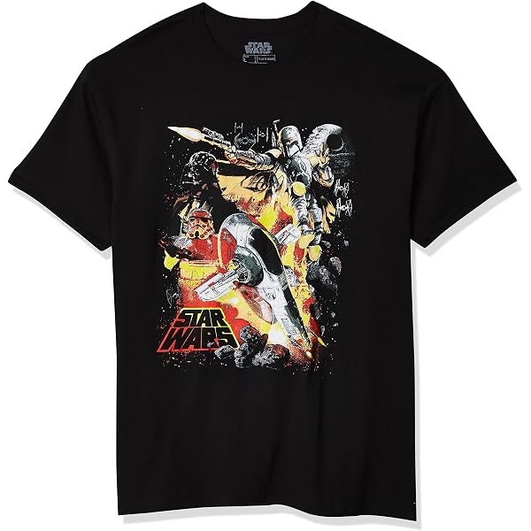 Star Wars T-Shirt Graphique Affiche Scène de Film Classique pour Garçon Blanc X Petit