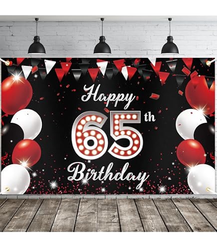Trgowaul 80th Birthday Banner - Gold & Black 5.9ft X 3.6ft Party Backdrop Decoration - View #5