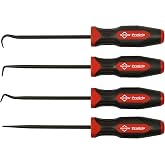 Mayhew Tools 13094 ProGrip 4-Piece Hook and Pick Set, Black Oxide