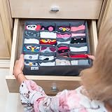 Craxter Underwear Drawer Organiser Divider Set of 4 Grey view 6