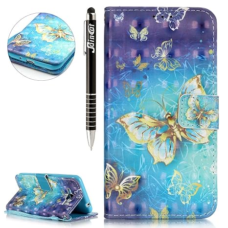 SainCat Retro PU Leder Hülle im BookStyle Lederhülle Folio Schutzhülle Handytasche Backcover Standfunktion Magnetverschluß Et