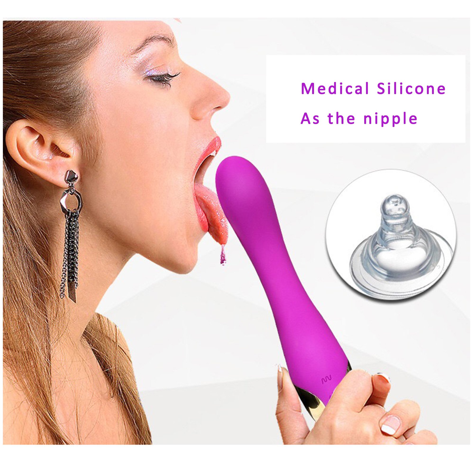 ViiNA VA Vibrador Masajeador 10 Frecuencias Vibración Carga por USB