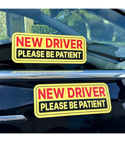 Warning Be Patient Window Decal Nervous Decal - Be Patient Car Sticker Window Warning Triangle 10x10cm New Driver