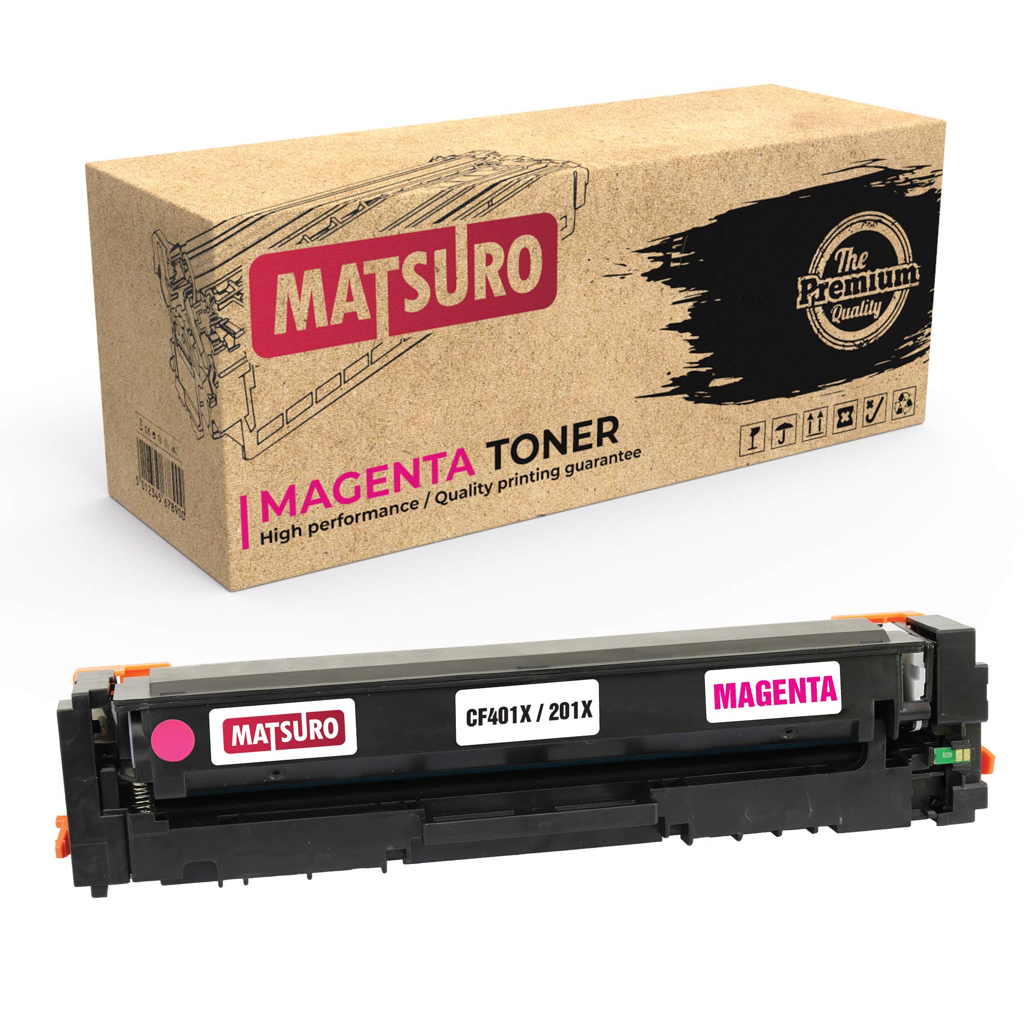 Matsuro Original | Compatible Toner cartridge Replacement for HP CF400X CF401X CF403X CF402X 201X (1 MAGENTA)