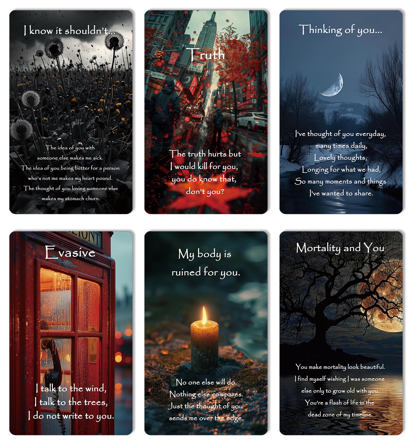 Trikendou Unsent Letters Oracle Cards Deck [Things I Wish I Could Tell You...] Love Oracle Card Deck
