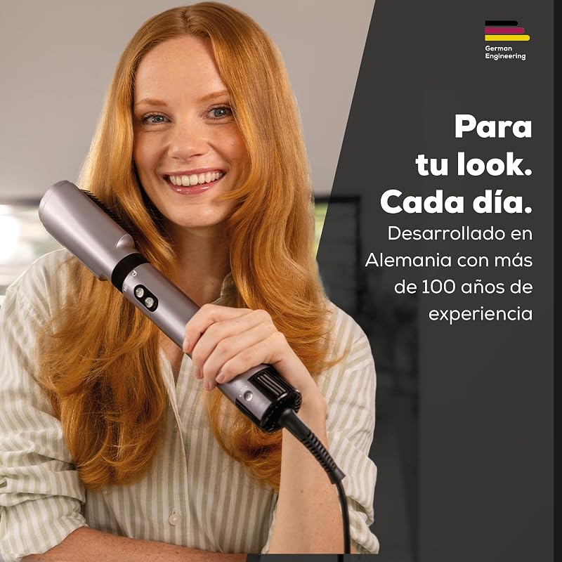 HT 110 Airstyler 5 en 1, moldeador de cabello multifuncional para rizos, alisado y volumen, peinado suave para todo tipo de cabello, cerámica turmalina, tecnología iónica, 5 accesorios