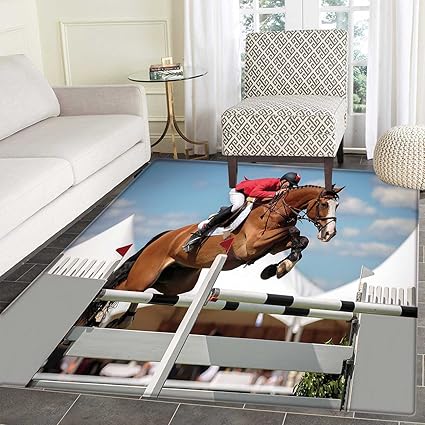 Amazon Com Horse Decor Mats For Bedroom Jumping Horse And