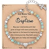 TONY & SANDY Christian Gifts for Women, Religious Cross Bracelet Jewelry, Easter Basket Stuffers for Teens Kids Adults, Faith Confirmation Baptism Christmas Birthday Gifts for Women