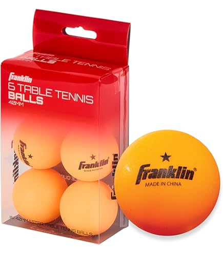 Balles Tennis De Table 40mm – Lot De 6, Orange/blanc, Dureté 0.55-0.65, Pour Entraînement Amateur