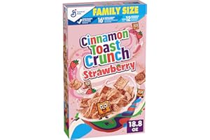 Cinnamon Toast Crunch Breakfast Cereal, Crispy Strawberry Cereal, Family Size, 18.8 oz