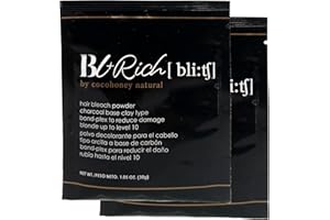 COCO-HONEY Hair Bleaching Powder for Dark Hair Lightening Blonde Hair Salon Quality Safe at Home (Charcoal 1.05 oz (pack of 2))