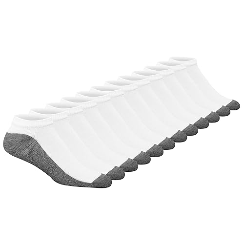 Hanes mens Men's Max Cushion Low Cut Socks (pack of 12)