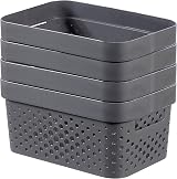 CURVER Infinity Dots Rectangular Storage Boxes Set of 4 4.5 L Grey view 7
