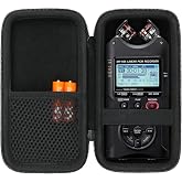 Aenllosi Hard Case for Tascam DR-40XP/DR-40X Digital Audio Recorder, Black | EVA case construction, Water-resistant design, Impact-resistant design, Case only
