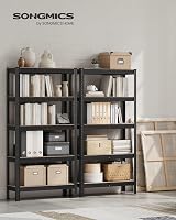 SONGMICS Set of 2 Shelving Units 30 x 75 x 150 cm Greige Black GLR030B12 view 2