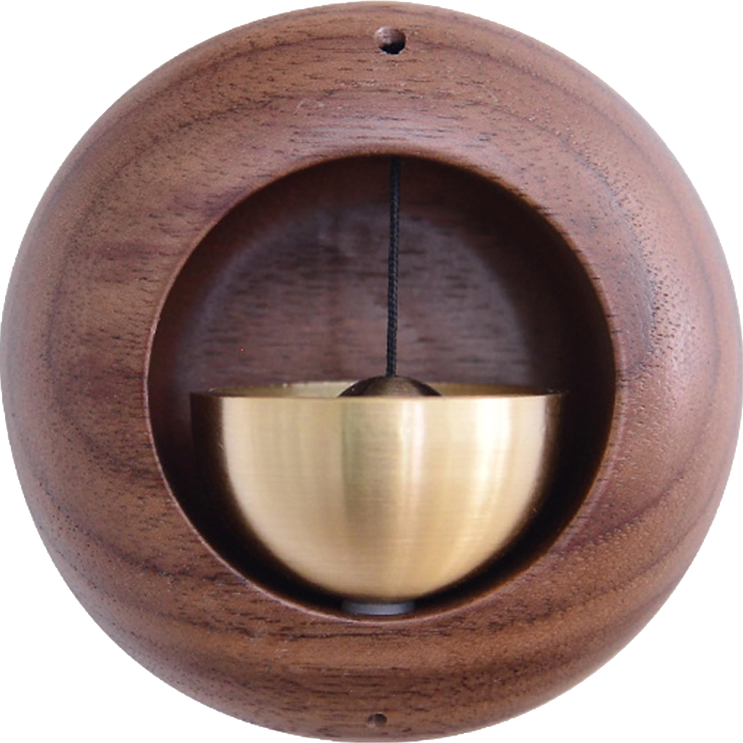 Bell with Handmade Wooden Decoration, Welcome Doorbell, Fridge Magnet, Doorbell, Office Jewellery, Shopkeeper Bell, Hanging Decoration for the Entrance (Round)
