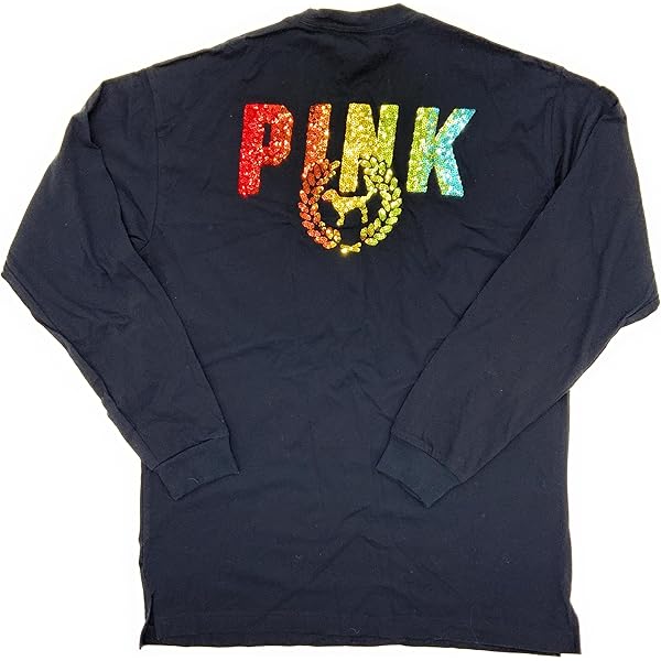 Victoria's Secret Pink Long-Sleeve Campus Tee Shirt, Ombre