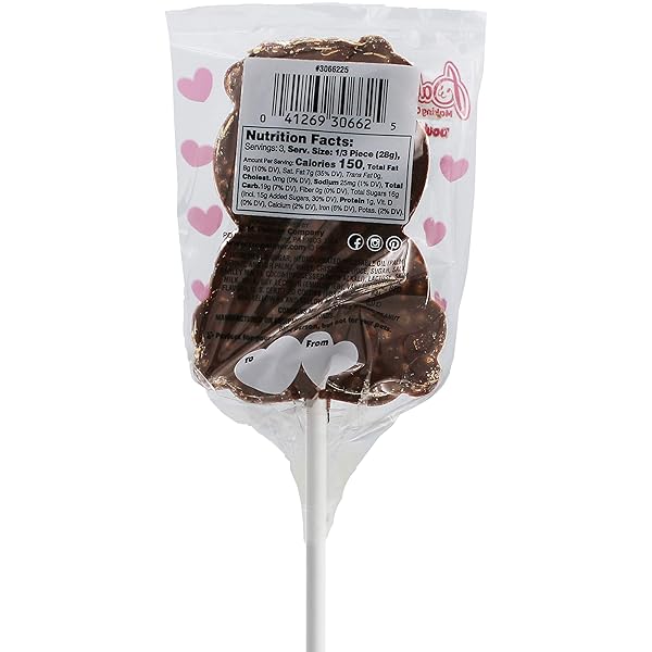 VALENTINE’S BABY BULLDOG BIG CHOCOLATE LOLLIPOP HOLIDAY TREATS, MILK CHOCOLATE POP PARTY BAG FILLERS, INDIVIDUALLY WRAPPED, KOSHER CERTIFIED, 3OZ CHOCOLATE SUCKER