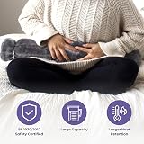 Volila Long Hot Water Bottle 2L with Fluffy Cover Grey 72cm view 6