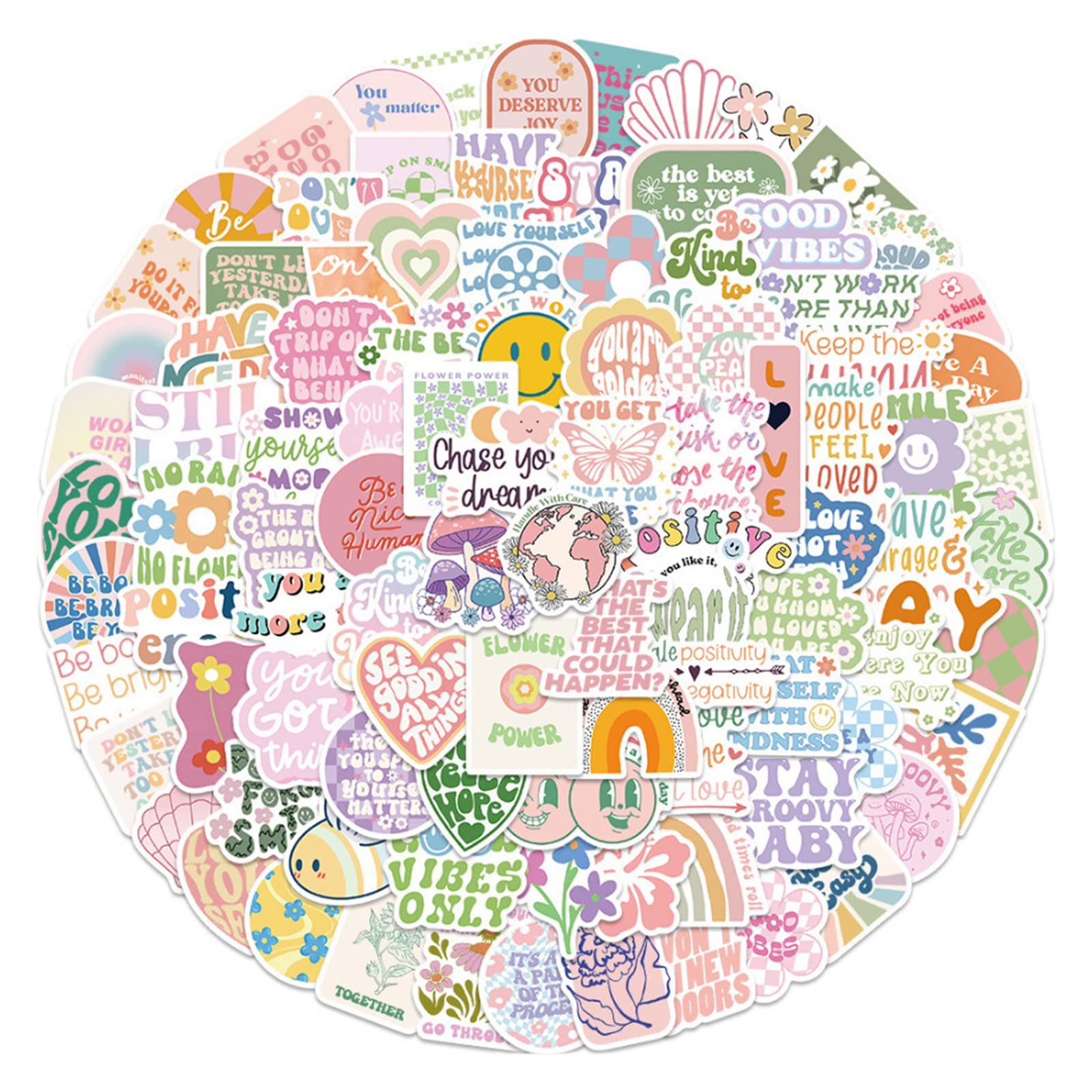 Andiker Scrapbooking Stickers,2 Pack Inspirational Stickers for Journal Teens Students Scrapbooking (Style 1)