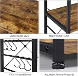 Yaheetech Industrial Baker's Rack Kitchen Island with Mesh Basket Shelves view 4