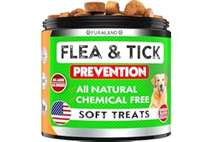 FURALAND Flea and Tick Prevention for Dogs Pills - Dog Flea and Tick Treatment Chewable Supplement - Oral Pills - No Harsh Chemicals - Natural Soft Chews - Made in USA