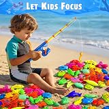 CozyBomB Magnetic Fishing Toys Set with Poles Net Train Kids Bath Pool Social view 5