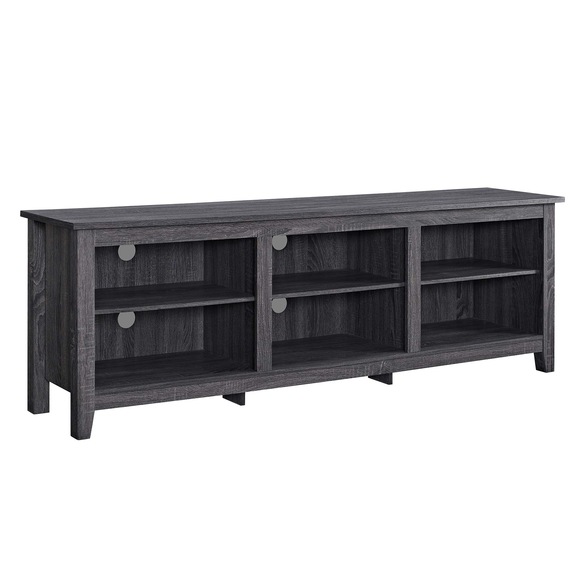 Walker Edison Wren Classic 6 Cubby TV Stand for TVs up to 80 Inches, 70 Inch, Charcoal Image Walker Edison Wren Classic 6 Cubby TV Stand for TVs up to 80 Inches, 70 Inch, Charcoal Image