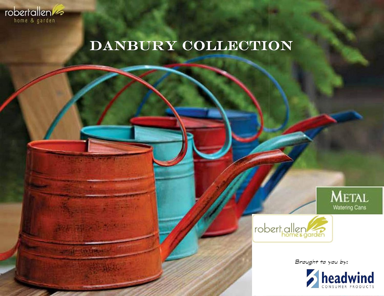 Robert Allen MPT01508 Danbury Watering Can.5 Gallon, Teal/Copper : Garden & Outdoor