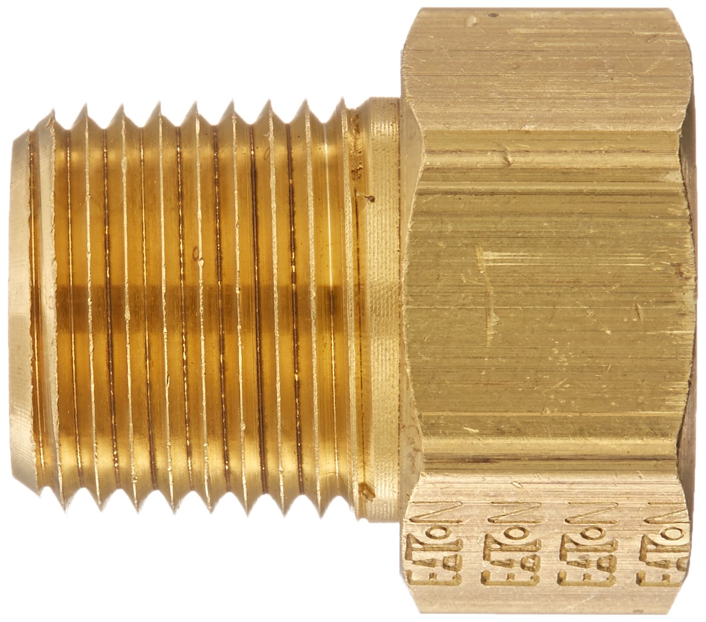Eaton Weatherhead 202X10 Brass CA360 Inverted Flare Brass Fitting 1/2 NPT Male x 5/8 Tube OD 1/2