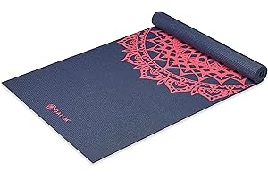 Gaiam Print Yoga Mat, Non Slip Exercise & Fitness Mat for All Types of Yoga, Pilates & Floor Exercises