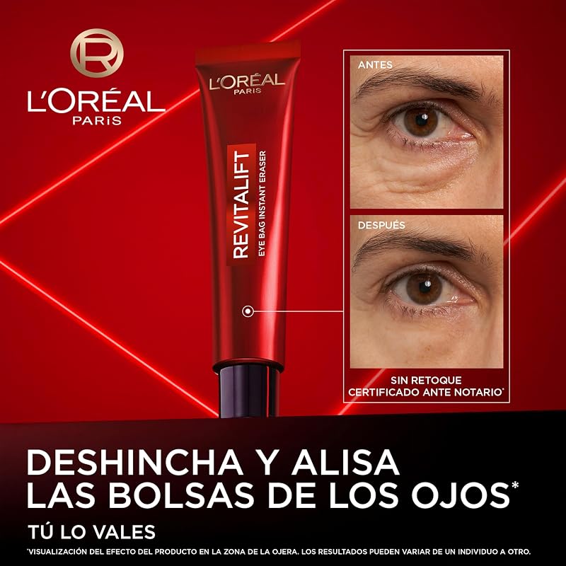 L'Oréal Paris Revitalift Laser Borrador de Bolsas de Ojos Instantáneo, 15ml