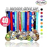 Medal Hanger Holder Display Rack for 40 Medals Application for All Sports Stainless Steel Medal Hanger Holder, Race Medal Display Holder,Hanger for Medals,Bonus1PC Clean Medals Fabric Included