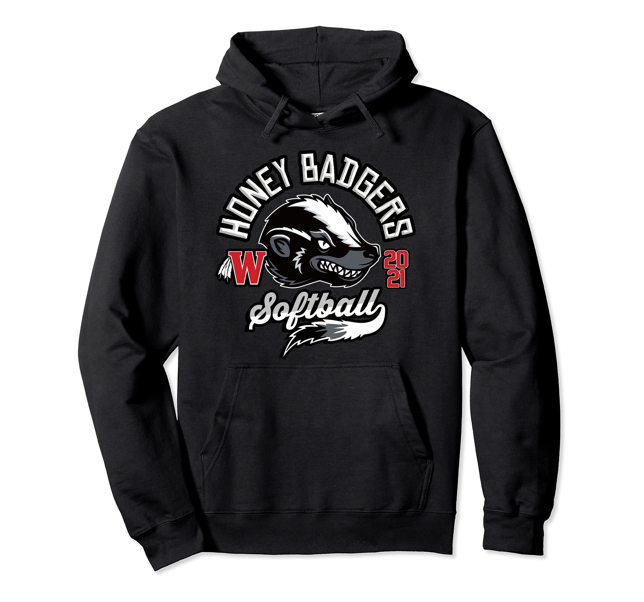 Honey Badger Softball Team Jersey Pullover Hoodie
