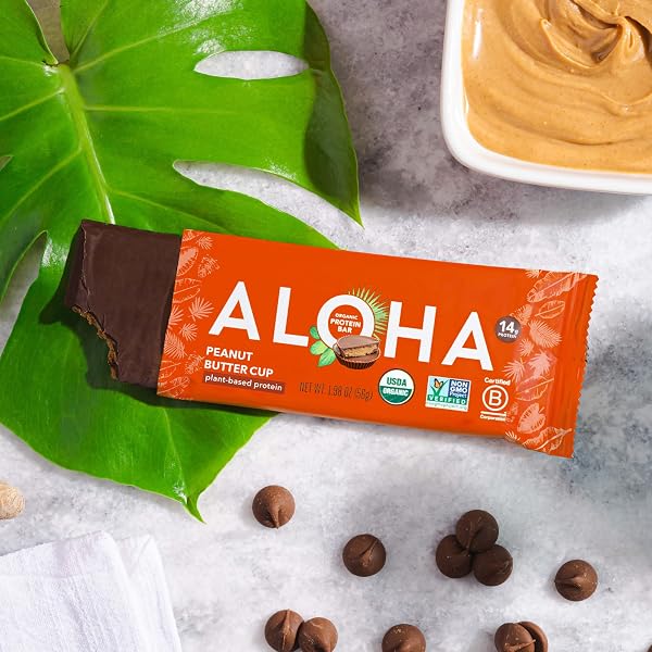 ALOHA ORGANIC PLANT BASED PROTEIN BARS – 3 FLAVOR VARIETY PACK – 12 COUNT, 1.98OZ BARS – VEGAN SNACKS, LOW SUGAR, GLUTEN-FREE, LOW CARB, PALEO, NON-GMO, STEVIA-FREE, NO SUGAR ALCOHOL SWEETENERS